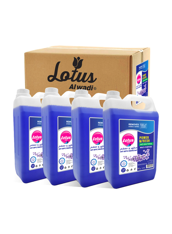 

Lotus Al Wadi Lavender Anti-Septic Disinfectant Floor Wash Cleaner, 4 x 5L