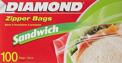 Diamond Zipper Sandwich Bags