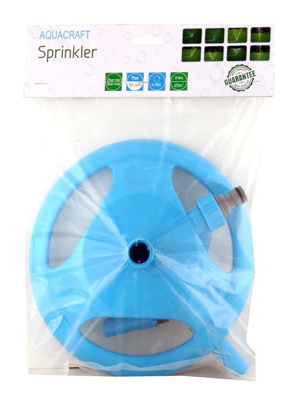 Aquacraft Water Sprinkler 8 Functions 360 Rotation, 27608, Grey/Blue