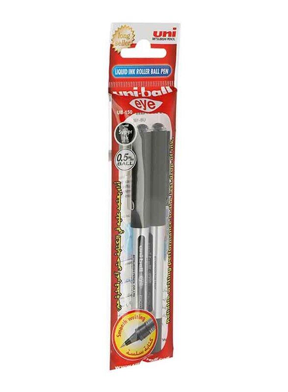 

Uniball 2-Piece 0.5mm Ub-150 Eye Roller Ball Pens Set, Black