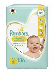 Pampers Premium care Diapers, Size 2, Mini, 3-8 kg, Super Saver Pack, 136 Count