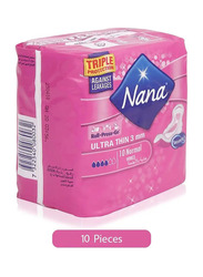 Nana U Ltra Thin Normal Wings Sanitary Pad - 10 Pieces
