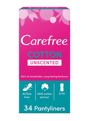 Carefree Cotton Panty Liners, 34 Count