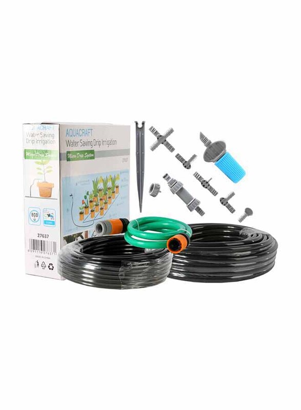 Aquacraft Water Saving Drip Irrigation Set, 25 Meters, 27637, Black/Green