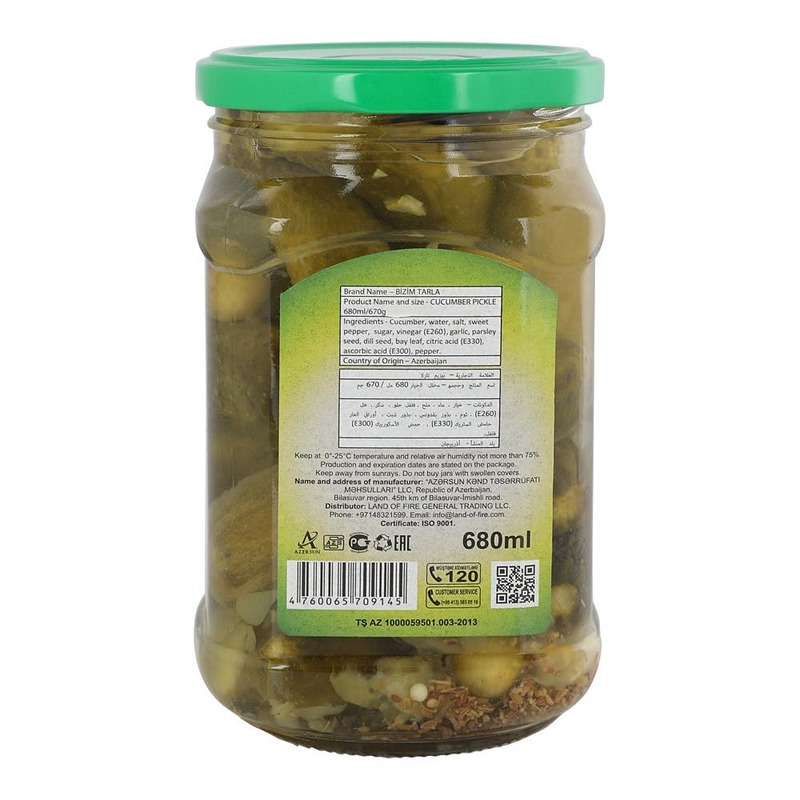 Bizim Tarla Cucumber Pickles Jar - 680 ml
