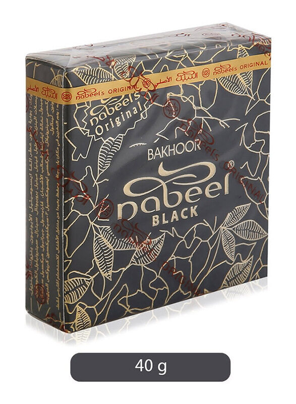 

Nabeel Black Bakhoor Fragrance, 40g, Black