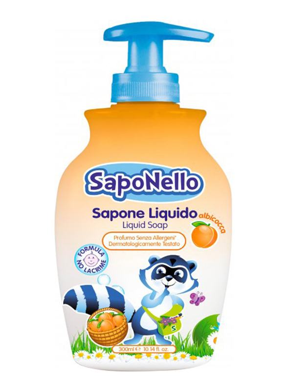 Saponello Apricot Liquid Soap, 300ml