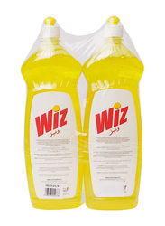 Wiz Lemon Dishwash Liquid, 2 x 1 Liter