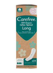 Carefree 100% Organic Cotton Topsheet Long Unscented, 24 Pieces