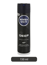 Nivea Men Deep Anti-Perspirant Deodorant Spray, 150ml