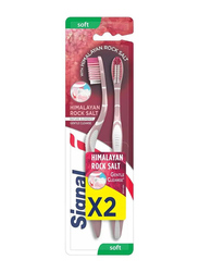 Signal Himalayan Rock Salt Toothbrush, Extra Soft, 2-Piece