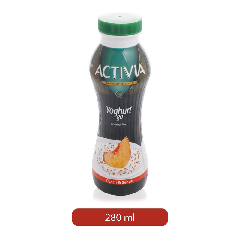 Activia Peach & Seeds Yogurt, 280 ml
