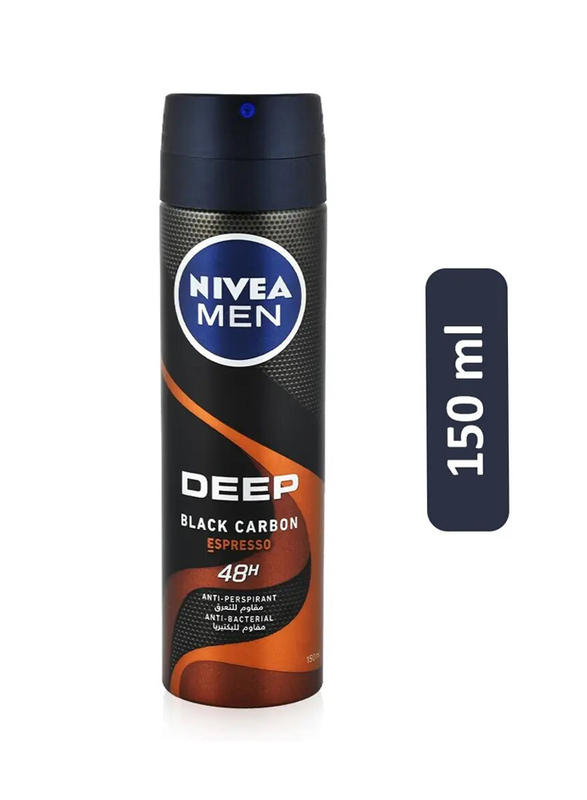 Nivea Men Deep Black Carbon Espresso Anti - Perspirant Deodorant - 150ml