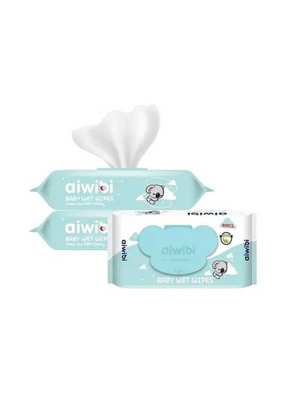 

Aiwibi Baby Wipes Natural Tea Tree Oil, 3 x 80 Pieces