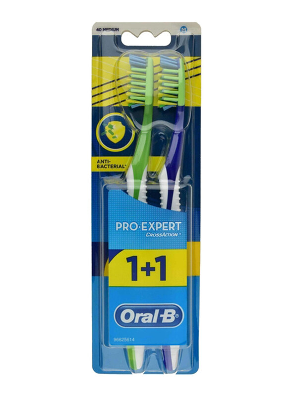 

Oral B Pro-Expert Antibacterial Medium Manual Toothbrush Dual Pack