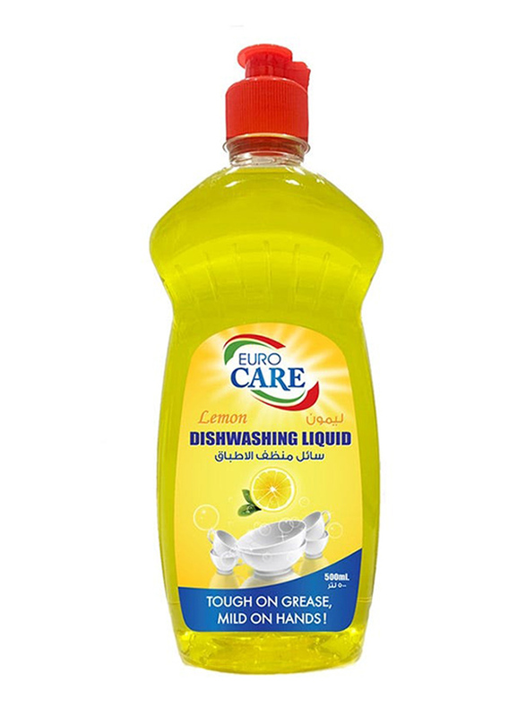 Euro Care Lemon Dishwashing Liquid Detergent, 500ml