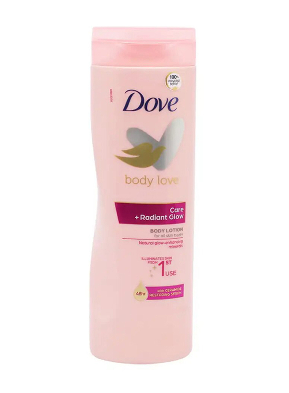 Dove Body Love Care + Radiant Glow Lotion with Ceramide Restoring Serum, 400ml