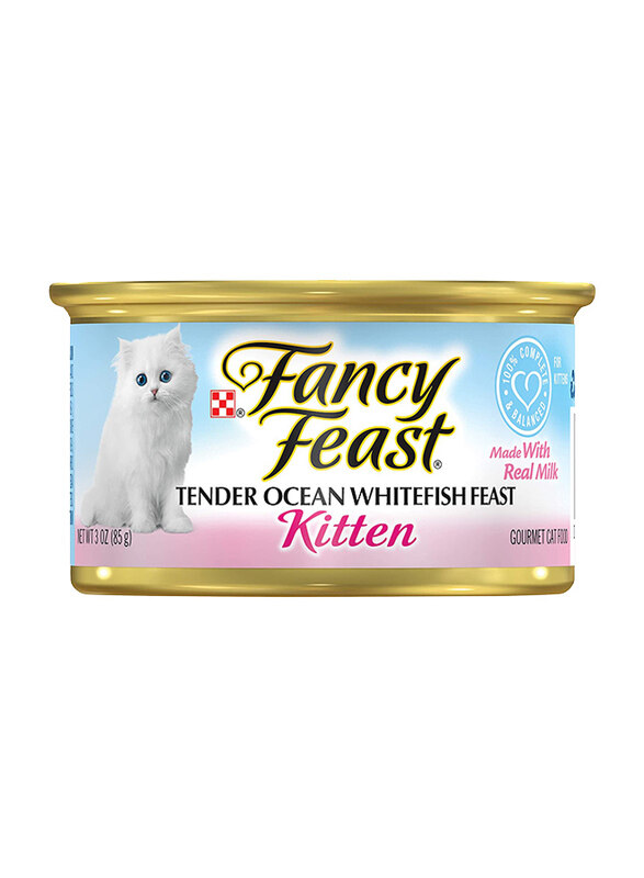 

Purina Fancy Feast Kitten Ocean Whitefish Wet Cat Food, 85 grams