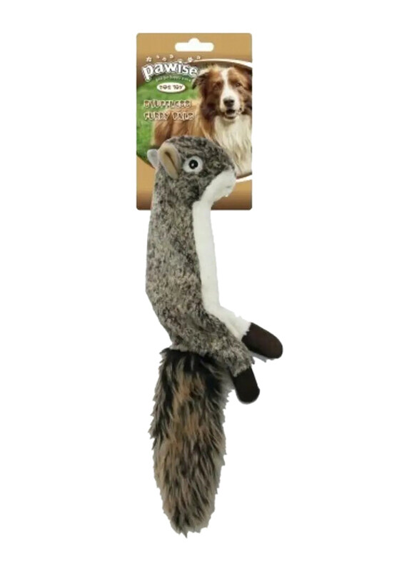

Pawise Stuffless Squirrel Dog Toy