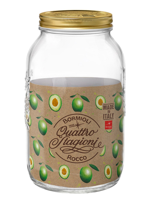 Bormioli Rocco Quatro Stag Jar, 3.8 Liters, Clear
