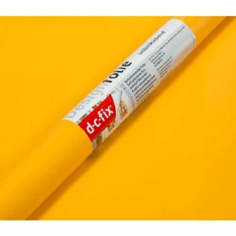 D-C-Fix Adhesive Vinyl Plain Film, 2m x 45cm, Yellow