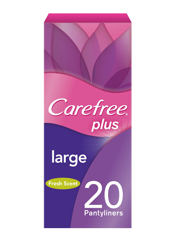 Carefree Plus Fresh Scent Panty Liners, Large, 20 Pieces