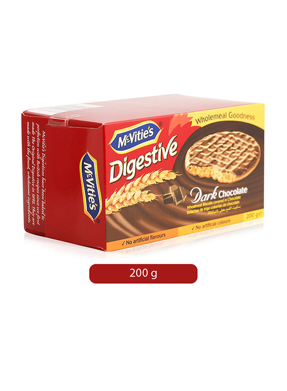McVitie's Digestive Wheatmeal Dark Chocolate Biscuits, 200g