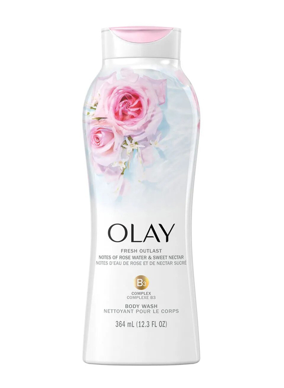 Olay Fresh Outlast Rose Water & Sweet Body Wash, 364ml