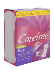 Carefree Plus Fresh Scent Extra Protection with 3D Comfort Panty liner, Large, 48 Pieces