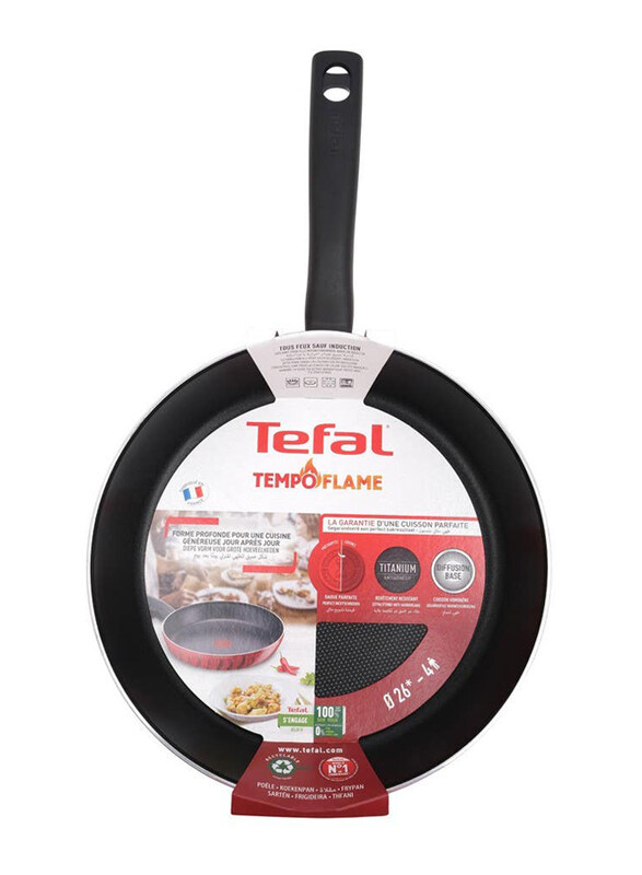 

Tefal Tempo Flame Not Stick Super Cook Fry Pan, 26Cm, NB0003, Black