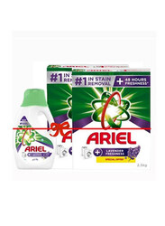 Ariel Powder Detergent + Lavender Laundry Liquid, 2 x 2.5 Kg + 1 Liter