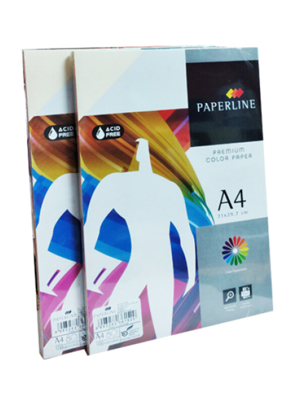 

Paperline Premium A4 Size Rainbow Paper, 100 Sheets, Multicolour