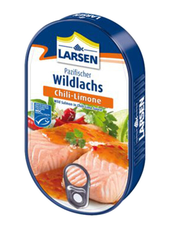 

Larsen Salmon Fillets In Chile & Lemon Sauce, 200g