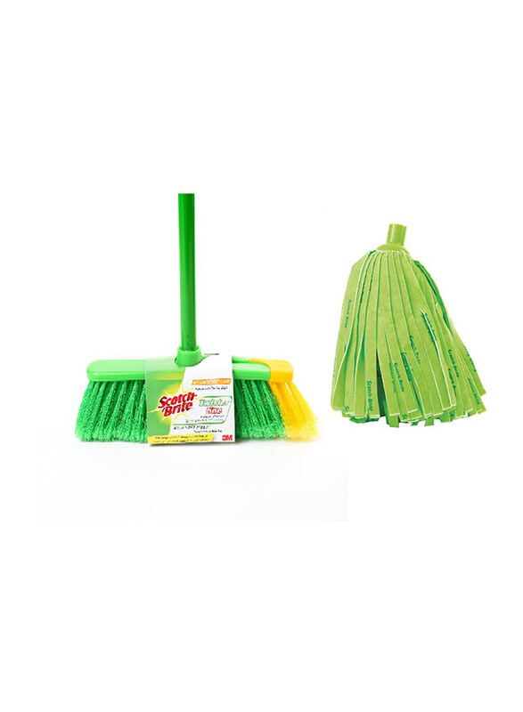 

3M Indoor Broom with Floor Mop Refill, 2 Pieces