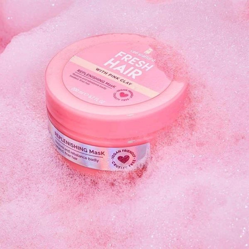 Lee Stafford Fresh Hair Mask with Pinky Clay for Fine Hair, 200ml