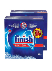 Finish Dishwasher Salt, 2 KG (Pack of 2)
