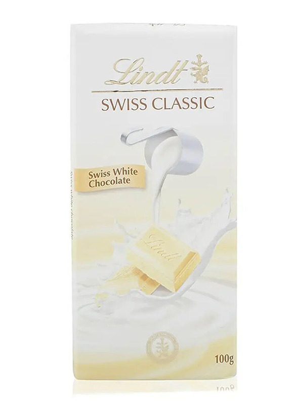 Lindt Swiss Classic White Chocolate Bar - 100g