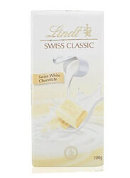 Lindt Swiss Classic White Chocolate Bar - 100g