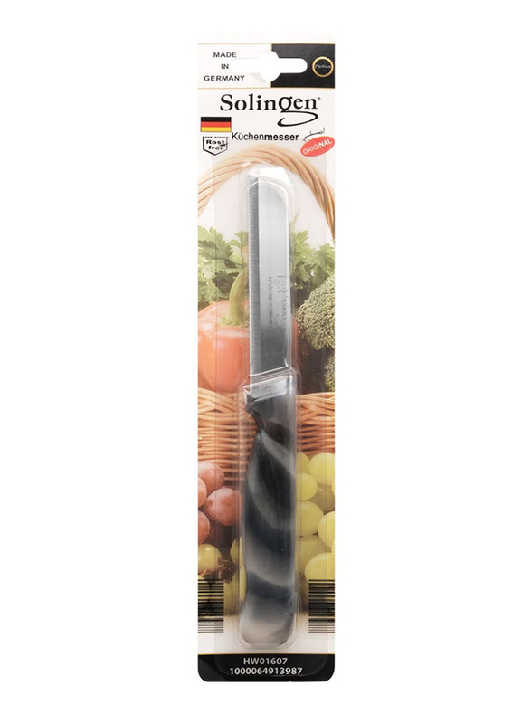 Solingen Stainless Steel Blade Multipurpose Knife with Marble Handle, Black