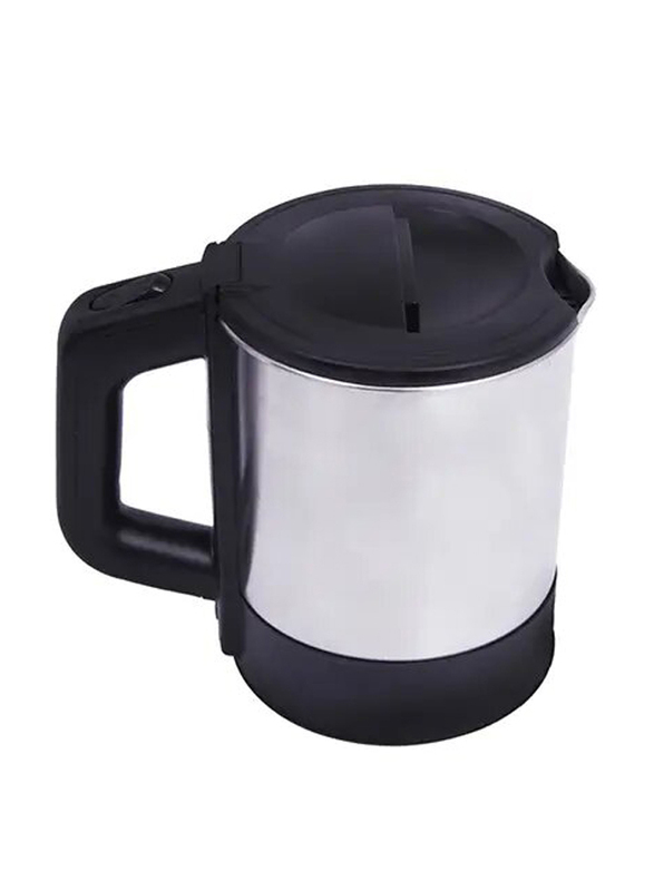 Geepas GK5418 Travel Electric Kettle Stainless Steel, Black/Silver