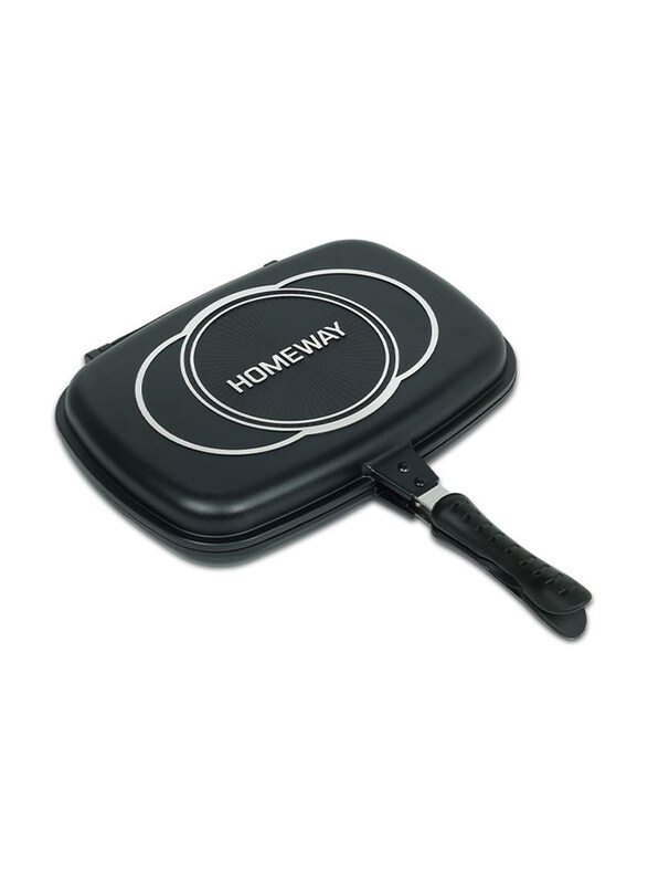 

Homeway 36cm Non Stick Die Cast 2 Side Pan, Black