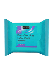 Beauty Formulas Clear Skin Deep Cleansing Facial Wipes, 30 Sheets