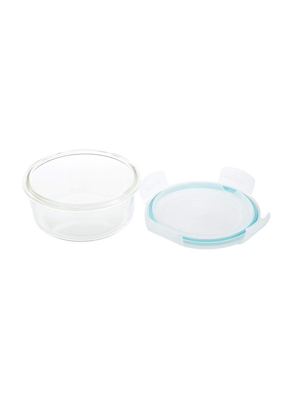 Taliona Borosilicate Glass Boro Pro Round Food Container, 570ml, Blue