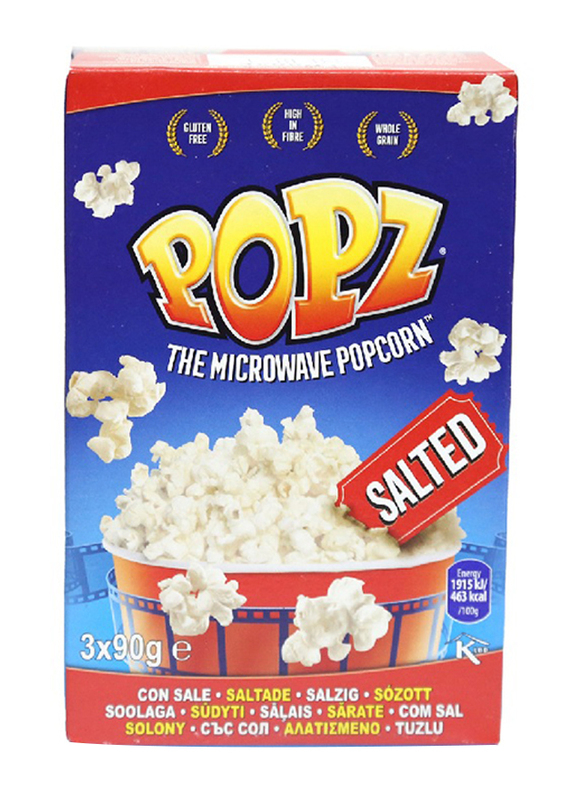 Popz Popcorn Salted Flvr - 3 x 90g