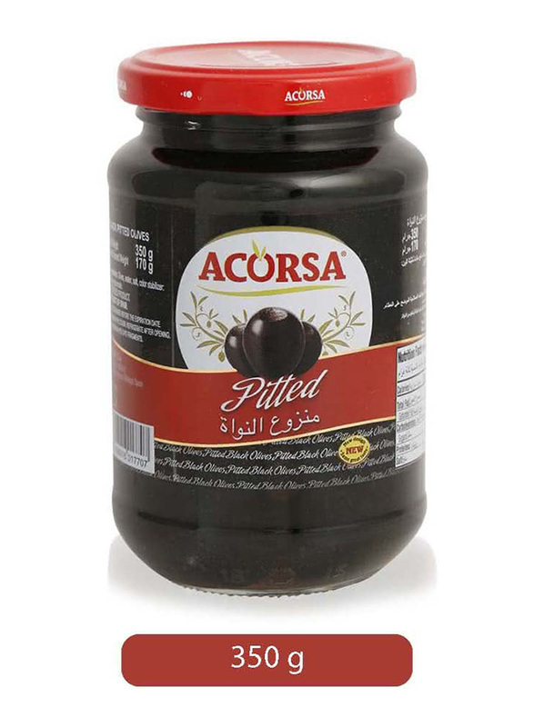 Acorsa Black Pitted Olives, 350g