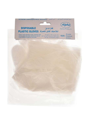 Alpha Disposable Plastic Gloves, 100 Pieces