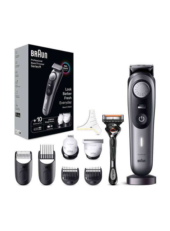 Braun Series 9 Professional Beard Trimmer, BT9420, Grey/Black