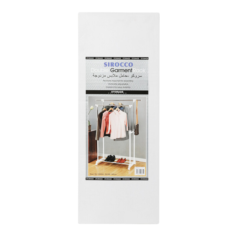 

Sirocco Double Garment Rack, 1 Piece, White