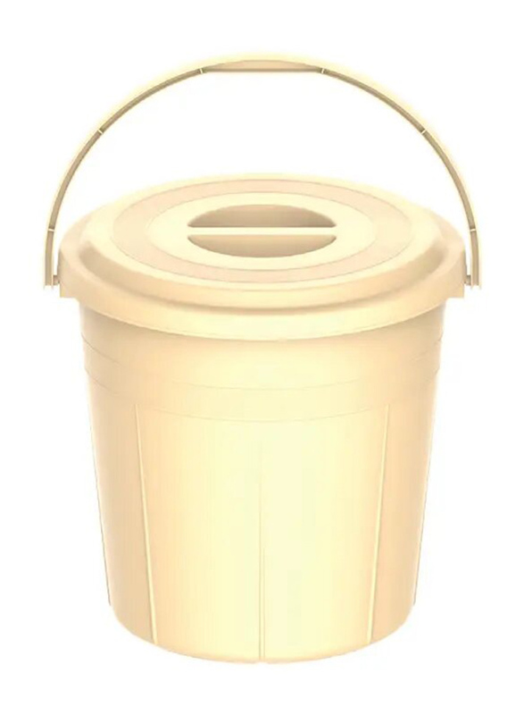 Cosmoplast Dx Bucket with Lid, Cream