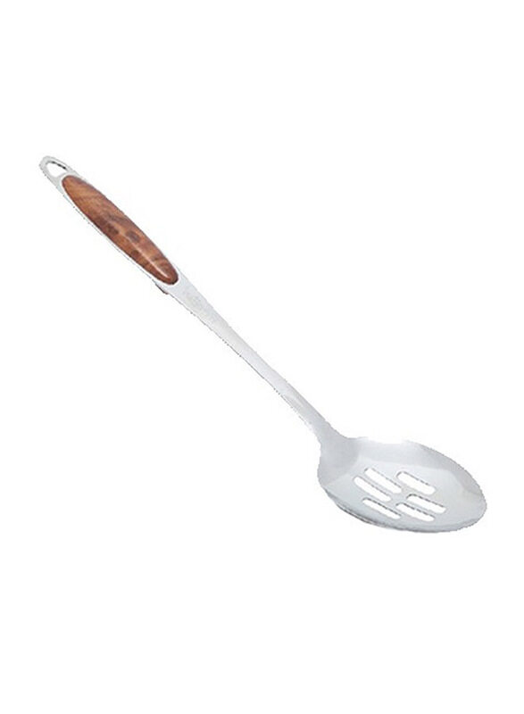 

Homeway Stainless Steel Slotted Spoon, Silver/Brown